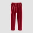 thumbnail image 6 of NAISIBABY Little and Big Boys School Uniform Pants, Flat Front Elastic Waist Classic Fit Performance Pants Wine 4T, 6 of 9