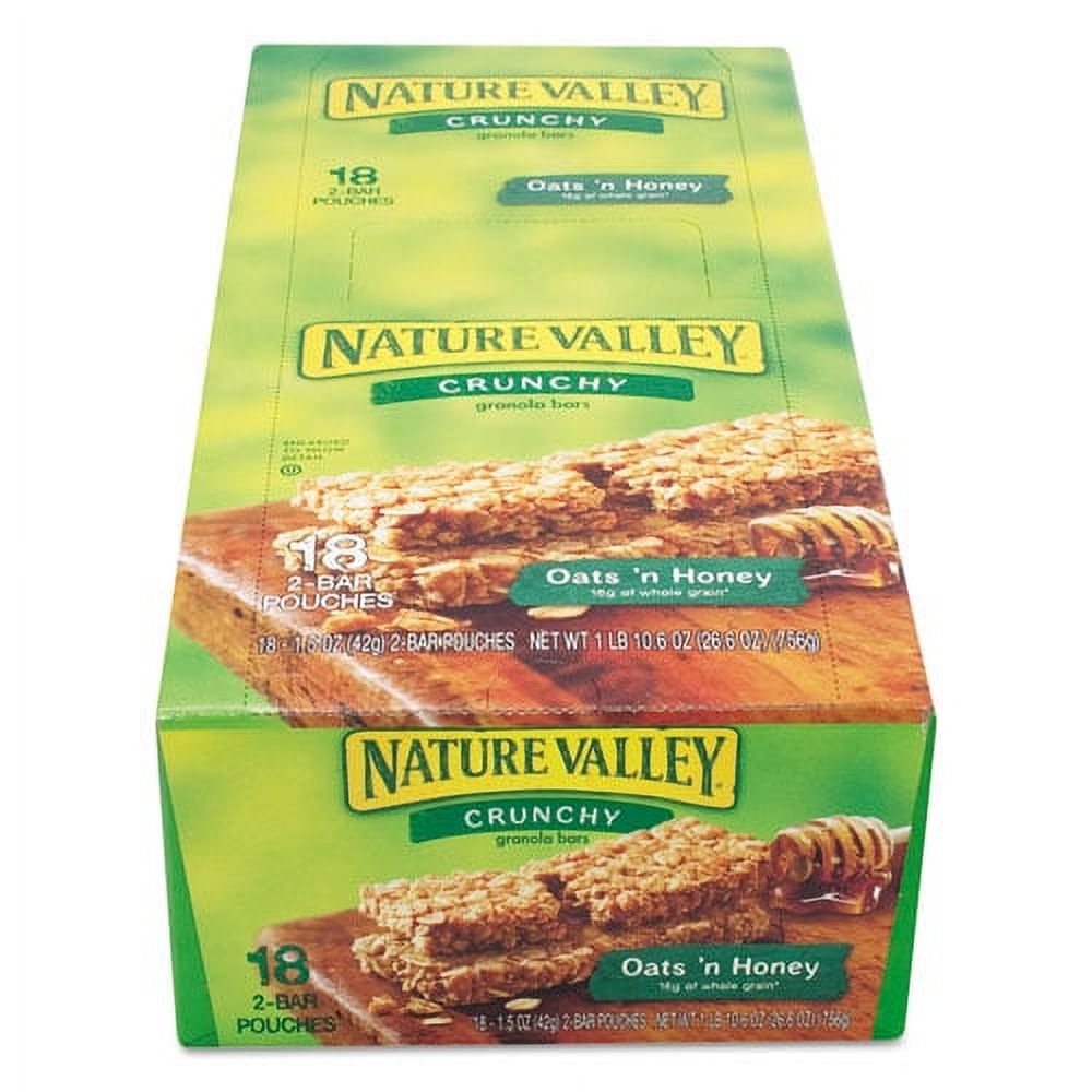 Granola Bars, Oats'n Honey Cereal, 1.5 Oz Bar, 18/box | Bundle of 5 Boxes