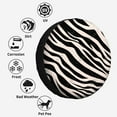 Black And White Zebra Polyester Universal Spare Wheel Tire Cover Custom