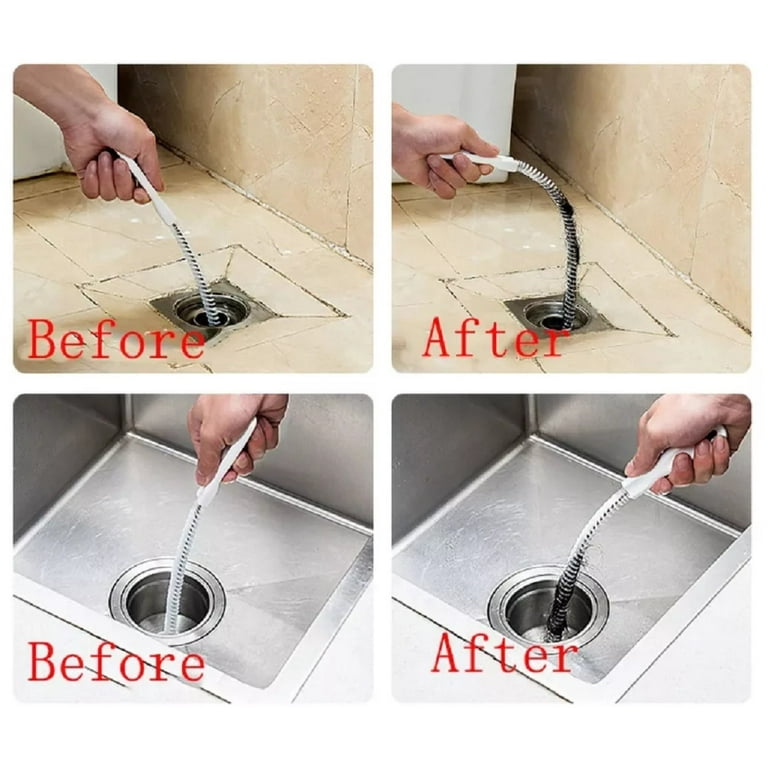 Pipe Dredging Brush Bathroom Sewer Hair Remove Sink Cleaning