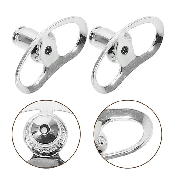 LEORX Earring Support Earring Backs Craft Accessory Silver 10pcs Earring Support Women Parties
