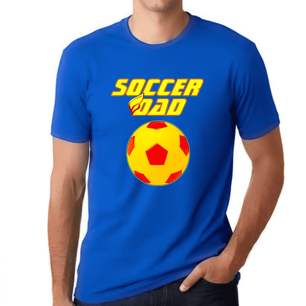 Soccer Dad Shirts for Men - Blue Soccer 