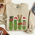 thumbnail image 2 of Christmas Pickles Embroidered Sweatshirt, Merry Christmas Embroidered Shirt, Christmas Festive Shirt, Pickles Lover Gift, Winter Season Gift, 2 of 5