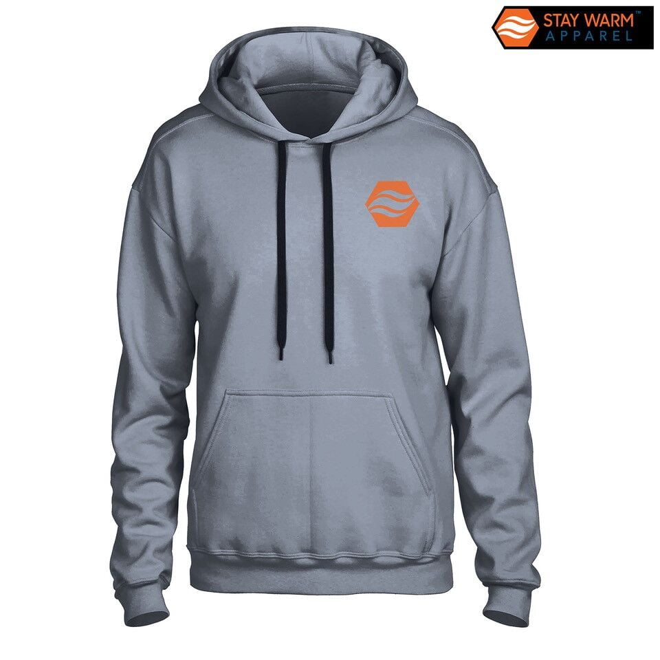 Stay Warm Apparel Heated Hoodie With Rechargeable Battery - Gray - L/XL