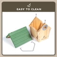 thumbnail image 4 of Kingsyard Wooden Bird House with Predator Guard, Wren Bird Nesting for Outdoor, Green, 4 of 7