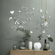 thumbnail image 4 of Pegatina de espejo acrílico con combinación de mariposa y letras en inglés, autoadhesiva 3D, para pared, bricolaje, 4 of 6