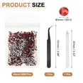 thumbnail image 2 of 5000Pack Flatback Rhinestones Resin, SS12 3mm Round Shine Gems, Bright Red, 2 of 6