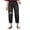 Black, variant on Women's High Waisted Baggy Distressed Ripped Holes Boyfriend Crop Jean Denim Pants, Light Denim, Medium