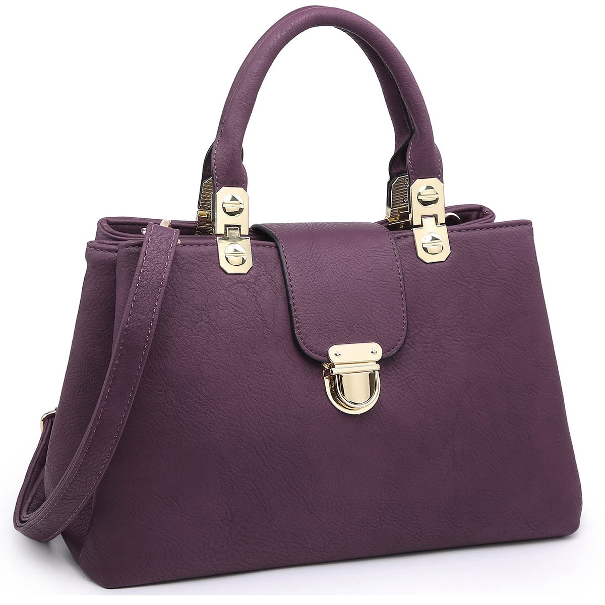 Dasein Women Satchel Handbags Top Handle Purse Medium Tote Bag Vegan Leather Shoulder Bag 