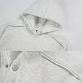 thumbnail image 5 of sususu Large Men Pullover Hoodie Fall/Winter Arrival Casual Hoodie Shoulder Zipper Panel Hooded Sweatshirt For,Light Gray,L, 5 of 7