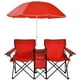 thumbnail image 1 of Costway Silla de Camping con Sombrilla Portátil y Plegable Doble Silla Taburete Tejido Oxford Mini Mesa Posavasos para Exterior Picnic Patio, 1 of 3
