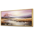 thumbnail image 2 of Designart "Golden Lakeside Majesty Purple and Gold Scenery I" Extra Large Cottage Framed Wall Art - Country Purple Lake Entryway Framed Wall Art, 2 of 6