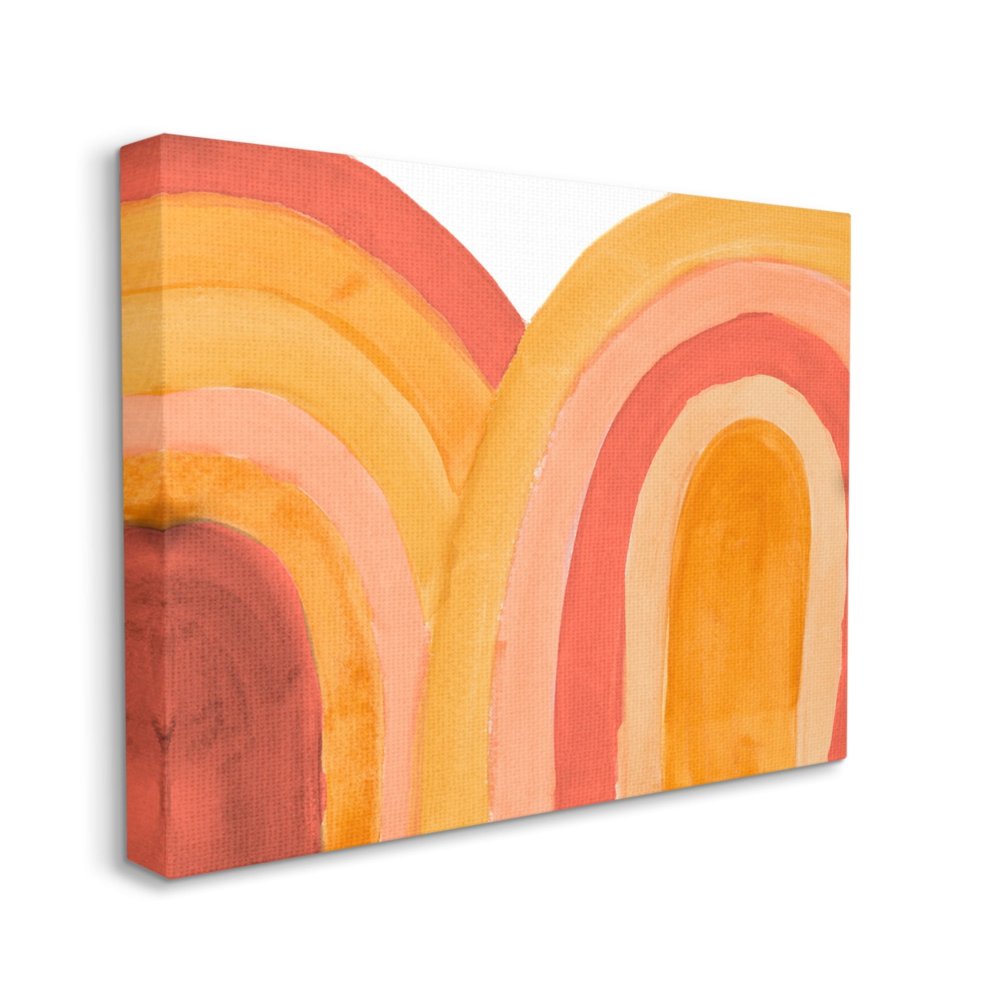 Stupell Indtries Overlapping Summer Rainbows Bold Red Orange Curves,48 x 36,Design by Emily Navas