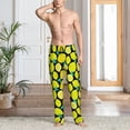 thumbnail image 5 of Mens Pajama Pants - Soft Sleep & Lounge Pants for Men, yellow Lemon cartoon Cuteness Casual PJ Bottoms Pants with Pockets, 5 of 5