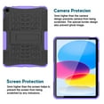 thumbnail image 2 of Dteck Screen Protector Case for iPad 10th Generation 10.9-inch,iPad 11-inch (A16) 2025 Shockproof Rugged Rubber Case 2-Layer Protection Armor Kickstand Cover,Purple, 2 of 5
