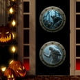 thumbnail image 4 of BNNG 3D Porthole Halloween Wall Decor - Gothic Scary Picture Hanging Panel for Haunted House, Spooky Prank Decoration (20cm, Round), 4 of 9