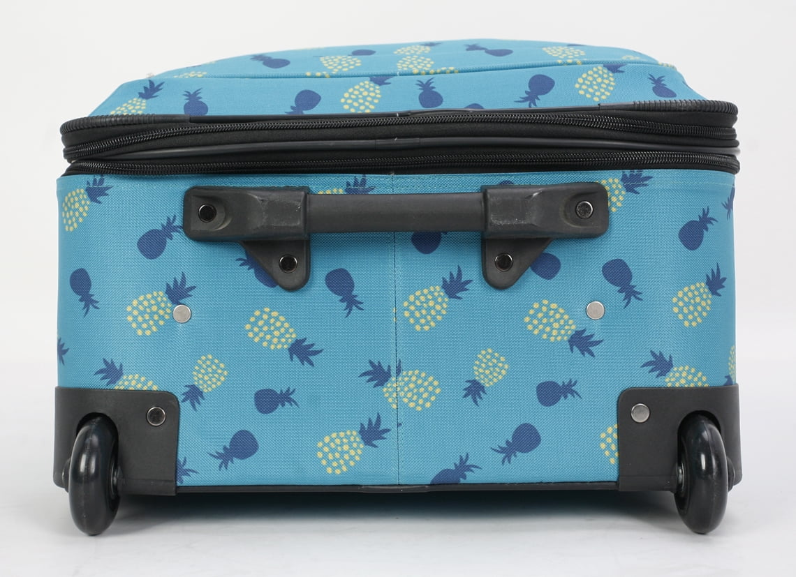 21" 2-Wheel Upright Carry-On Luggage, Hawaiian Pineapple Print