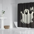 thumbnail image 5 of Shower Curtain for Bathroom Halloweeen Boo Scary Night Shower Curtains Waterproof Fun Bath Curtain Hooks Included,72x72Inch, 5 of 5