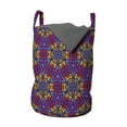 thumbnail image 1 of Tribal Laundry Bag, Vintage Inspirations Colorful Circles and Stars Composition Retro Design, Hamper Basket with Handles Drawstring Closure for Laundromats, 13" x 19", Multicolor, by Ambesonne, 1 of 4