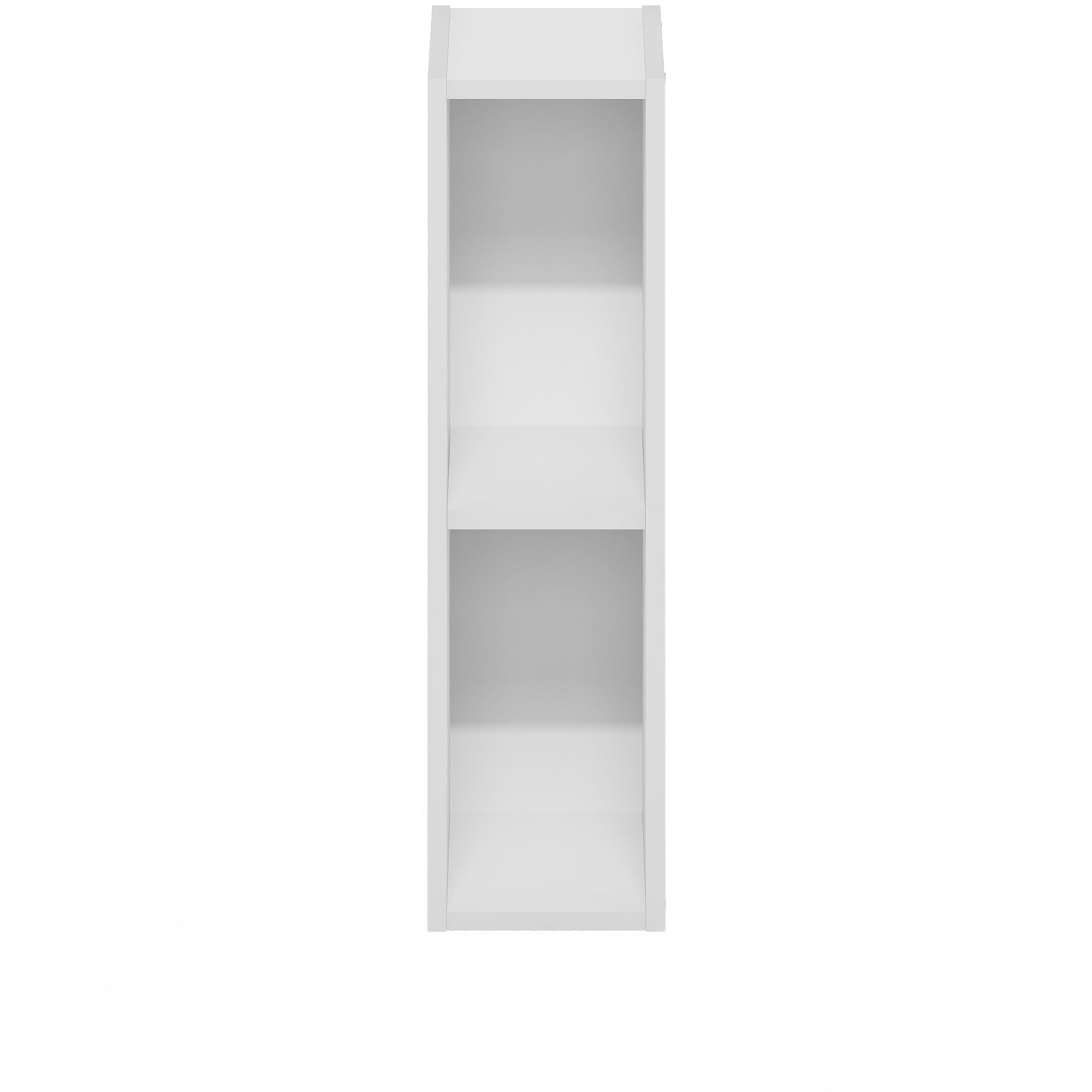 Furinno Fulda 2-Tier Space Saving Storage Shelf Bookcase, 6-Inch Width, White