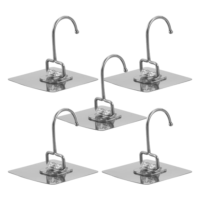 5 ganchos de acero inoxidable para dosel de cama, ganchos adhesivos de repuesto para techo de cama.