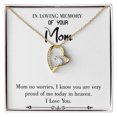 thumbnail image 1 of To Mom Remembrance Message Mom no Worries White Forever Necklace w Message Card, 1 of 7