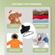 thumbnail image 2 of 12 perchas con cuentas de perlas para ropa de bebé, pequeñas, elegantes y decorativas, con cinta para niños, bebés, mascotas, gatos y perros, color negro, 2 of 7
