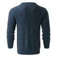 thumbnail image 4 of MIASHUI Chandail-Over à Manches Longues Col Rond Couleur Unie Mode Automne Hiver pour Hommes Veste Décontractée Confortable en Fil Doux Bleu,m, 4 of 5