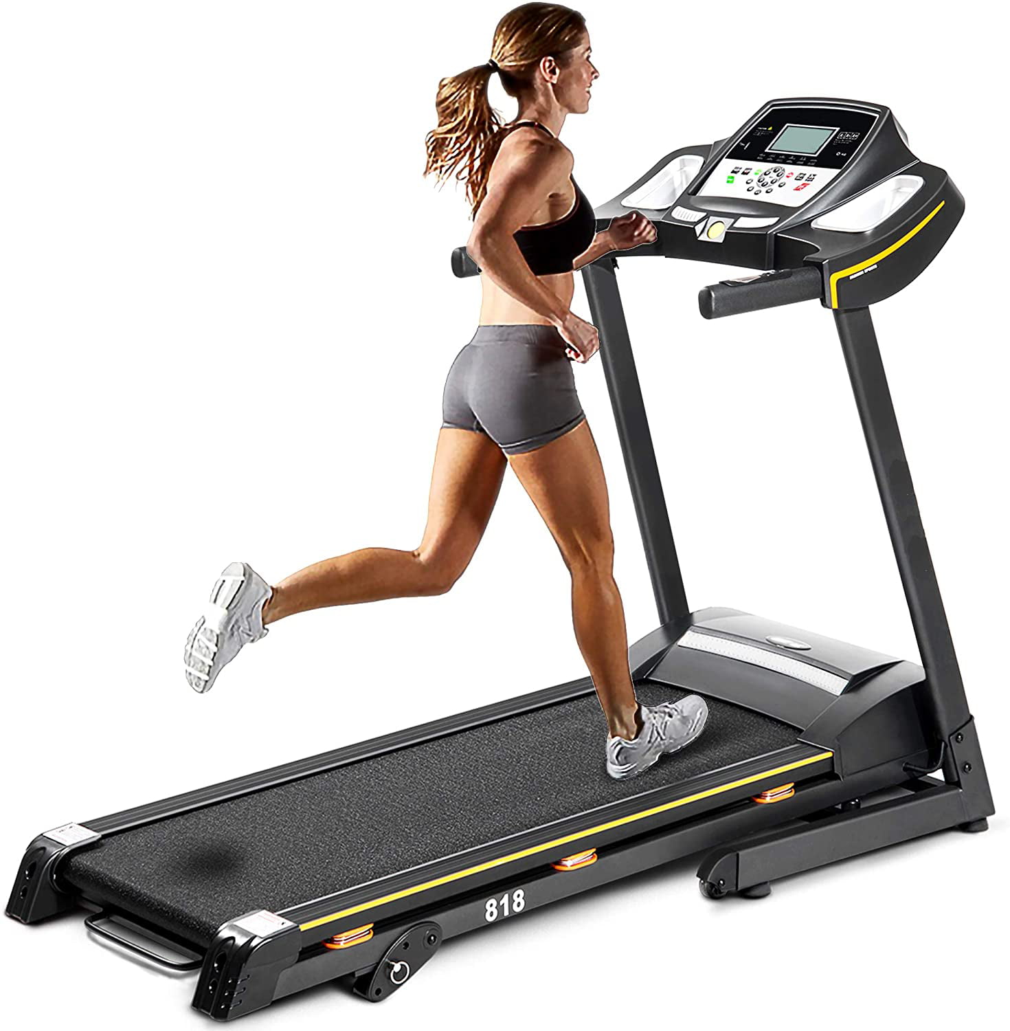 SEGMART Electric Foldable Treadmill w/3 Manual Adjustable Incline, 16.5&amp;#39;&amp;#39; Wide Tread Belt Treadmills for Home, Digital Exercise Machine with 14.8 KM/h Max Speed for Home &amp; Gym Cardio Fitness, S5562