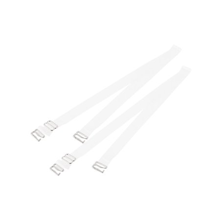 Lady Adjustable Detachable 1.1cm Wide Invisible Bra Shoulder Straps Clear Pair