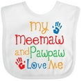 thumbnail image 3 of Inktastic My Meemaw and Pawpaw Love Me Boys or Girls Baby Bib, 3 of 4
