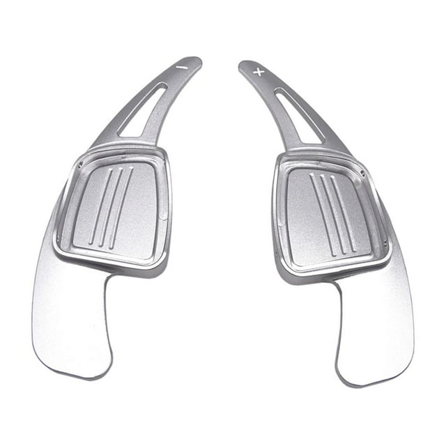 2x extensión de palanca de cambios de volante de coche de aleación de aluminio compatible con A4 A5 Q2 Q7 S3 S4 TT TTS 2016-2017, plateado Yotijar Extensión de la palanca de cambios de cambio