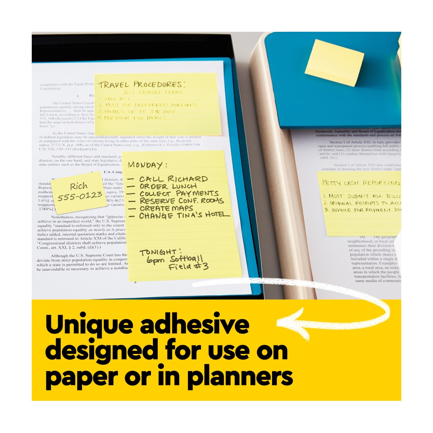 Post-it Sticky Notes Canary Yellow 3x3 16-Pack photo 5