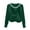 Green, variant on Womens Silk Satin Blouse Pearls Crew Neck Long Sleeve Shirts Solid Color Elegant Casual Loose Tops Business Holiday Outfits