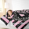 thumbnail image 4 of Homewish Kawaii Letter C Queen Comforter Set for Women, Hippie Western Damask Bedding Sets, Kawaii Princess Bow-tie Reversible Bedding Comforter Set, Super Cozy Room Decor, 3 Pieces, 4 of 8