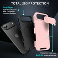 thumbnail image 3 of Allytechgroup Matte Back Cover Case for Apple iPhone Air, Sliding Camera Lens Protector Support Wireless Charging Heavy Duty Shockproof Anti-Scratch Slim Fit Phone Case for Women Men, Pink, 3 of 9