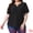 Black, variant on DARING DIVA Women's Plus Tops Hollow Casual V Neck Summer Blouse Shirts 1X Navy Blue