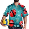 thumbnail image 4 of Seven Starred Ladybird Men's Printed Button Down Short Sleeve Casual Summer Beach Shirt - Unisex, 4 of 6