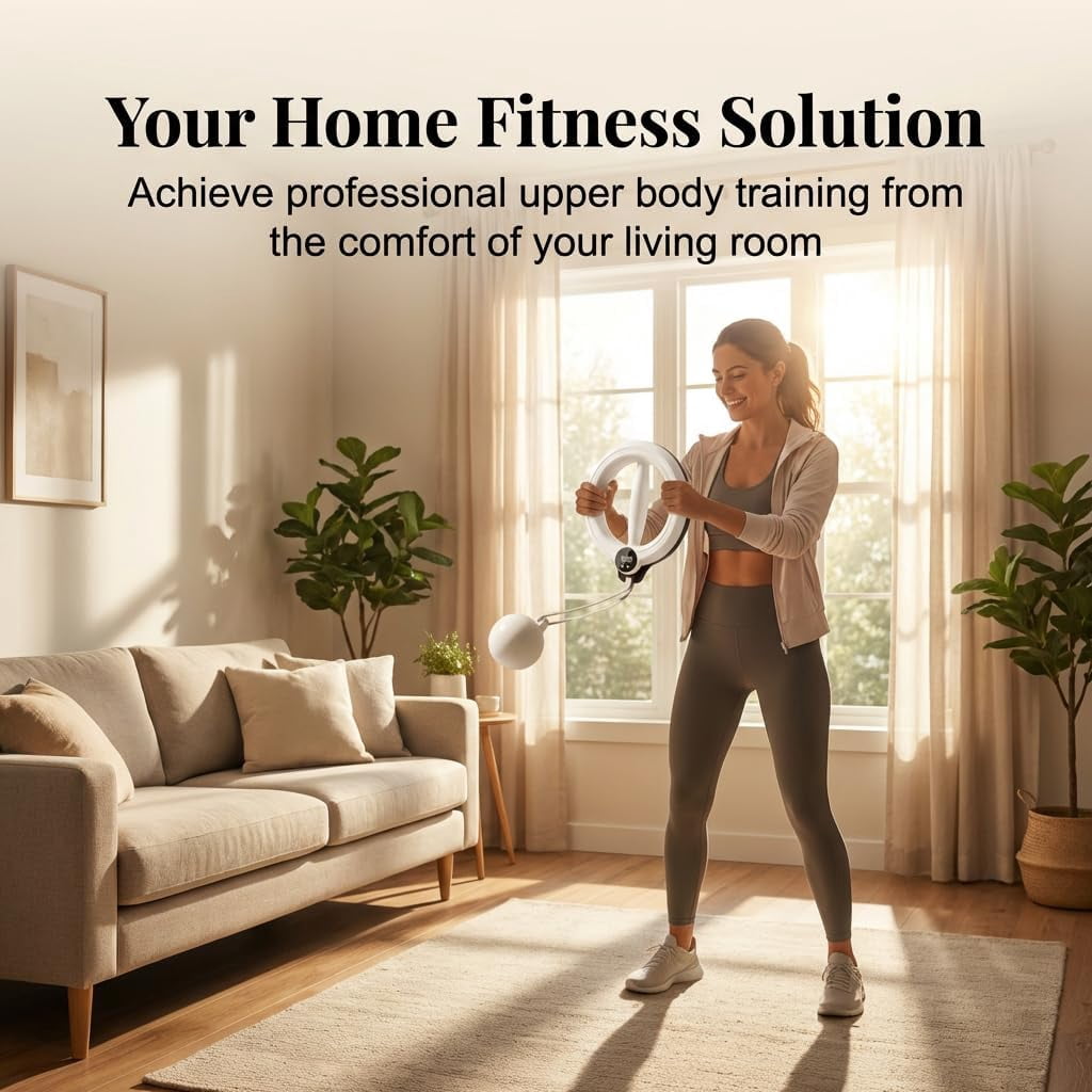 Arm Workout for Women and Men, 360° Hand-Crank Forearm Trainer, Shoulders and Arm Muscle Training Fitness Equipment, Chest Trainer and Forearm and Wrist Hand Exerciser, Home Workout Equipment