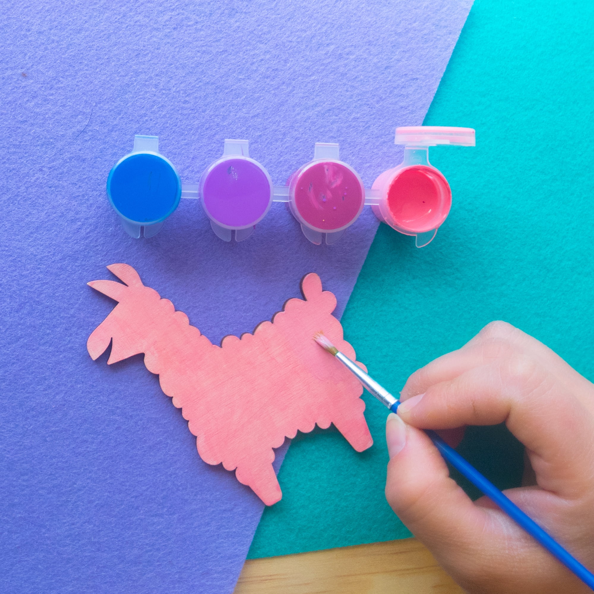 (9 pack) Hello Hobby Unfinished Wood Llama, Small Die-Cut Shape