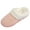 Pink, variant on Womens House Slippers Knit Memory Foam Slipper Faux Fur Slip on Bedroom Slipper Indoor Outdoor Grey, Size 5-5.5