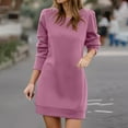 thumbnail image 2 of UJNDER Sweatshirt Dress for Women Knitted Pullover Long Sleeve Pocket Casual Winter RD2 XXL, 2 of 5