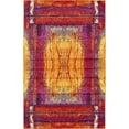 thumbnail image 2 of Unique Loom Metro Rug Yellow/Black 5' 1" x 8' Rectangle Perfect For Living Room Bed Room Dining Room Office, 2 of 6