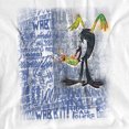 thumbnail image 2 of Looney Tunes Graffiti Duck Women's T Shirt, White, Small, 2 of 6