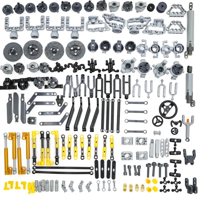 Paquete de accesorios para bloques de construcción, 169 piezas, piezas Habow Technic