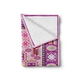thumbnail image 2 of Afghan Soft Flannel Fleece Throw Blanket, Traditional Oriental Design with Simplistic Geometric Shapes Motif, Cozy Plush for Indoor and Outdoor Use, 50" x 70", Multicolor, by Ambesonne, 2 of 6