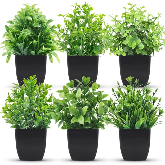 Mini plantas artificiales Der Rose, paquete de 6 unidades, para decoración del hogar y la oficina