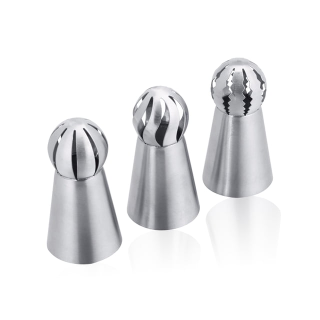 Boquillas para decorar pasteles Yuarrent Pack de 3 Acero inoxidable 3 piezas