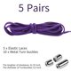thumbnail image 2 of Cordones elásticos morados para zapatos sin atar para adultos, niños, ancianos, sistema con cordones elásticos para zapatos (5 pares) Feliz Sencillez, 2 of 3