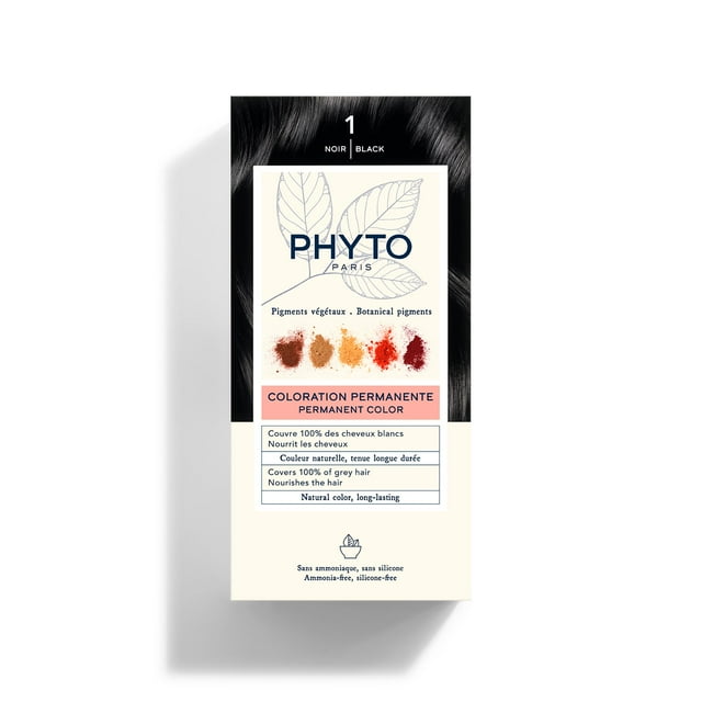 Tinte para el cabello PHYTO Phytocolor Permanent 1 negro, 12 ml, sin amoniaco